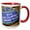 Red/White, variant on 3drose, Paris France, Notre Dame Cathedral, 11oz Two-tone Yellow Mug
