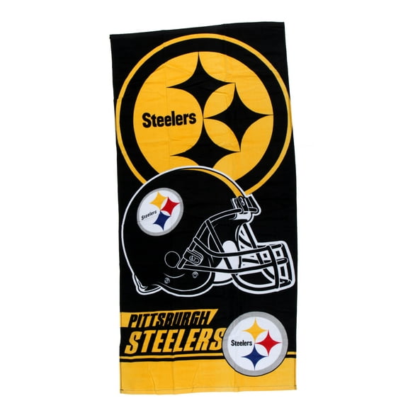 Luxurious - Licensed Football Team Pittsburgh Sports - 100% Cotton Velour Beach Towel – Soft, Absorbent, and Stylish!