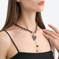 thumbnail image 4 of Gemstone Jewelry Set for Women, Dainty Blue Teardrop Pendant Necklace and Earrings Two Piece Set, Elegant Statement Accessories for Daily Wear Office Date Party Wedding Gift Blue 2 Pcs, 4 of 4