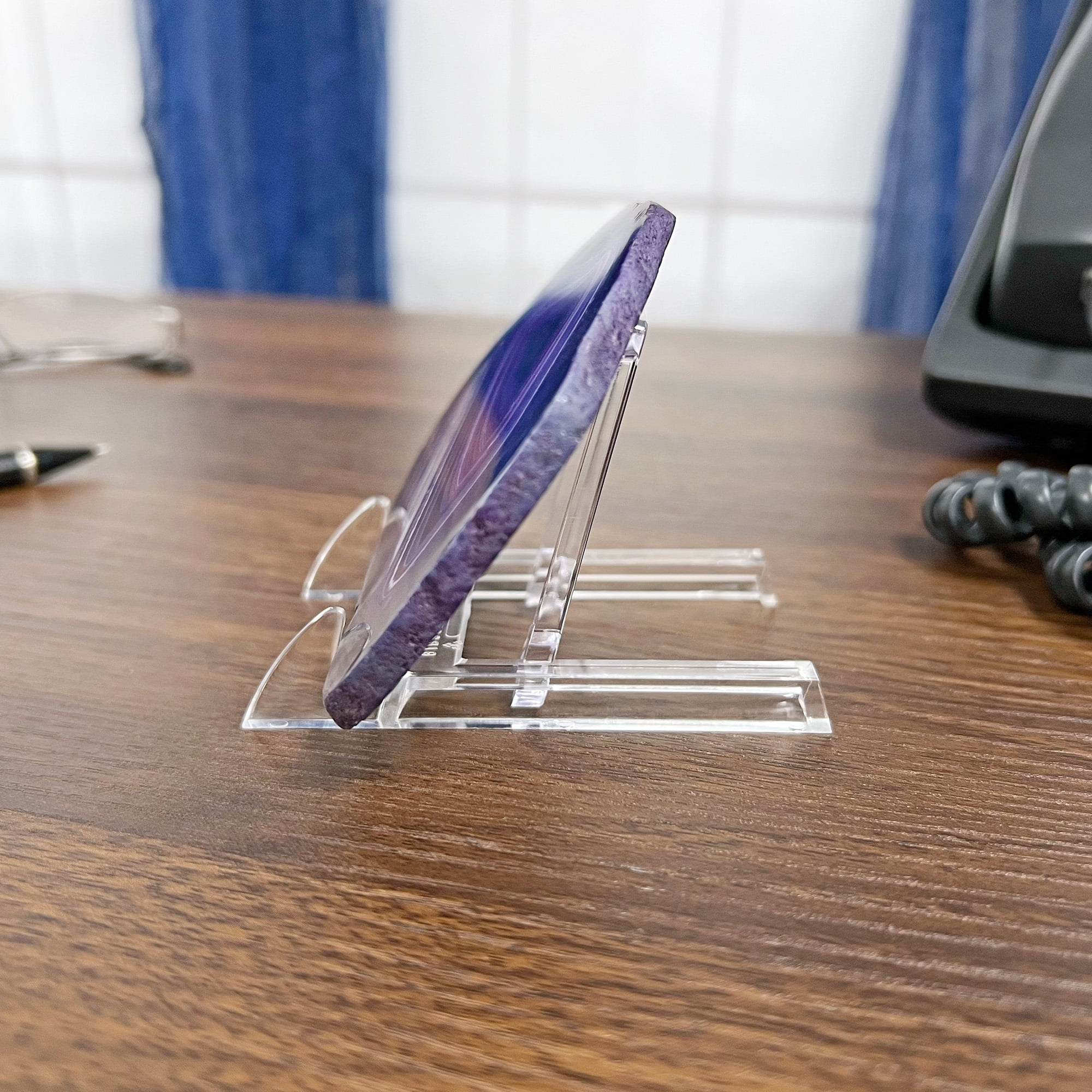 Gibson Holders MINI Adjustable Clear Acrylic Display Easel, 2" W x 3.25" D x 2.25" H, Pack of 12