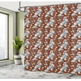 thumbnail image 4 of Ambesonne Shabby Flora Shower Curtain, Flowers Retro Spring, 69"Wx84"L, Dark Rust, 4 of 4
