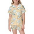 thumbnail image 2 of RMGVDSD Girls Clothes 2PCS Outfit Girls Pajamas Set Cartoon Print Short Sleeve Shirt And Shorts Sleepwear Set Kids Soft Comfortable Loungewear Outfits 2-3 Years, 2 of 4