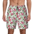 thumbnail image 3 of Uemuo Flower Pattern Mens Swim Trunks Quick Dry Board Shorts with Mesh Lining, Stretch Beach Shorts Quick Dry No-Chafing Board Shorts-Small, 3 of 9