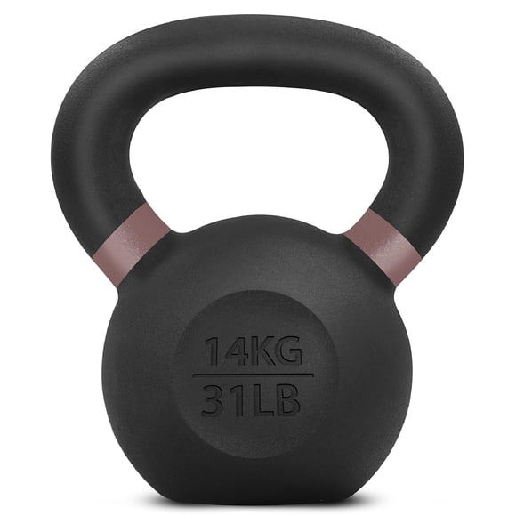 Kettlebell Yes4All de hierro fundido de 14 kg con mango antideslizante