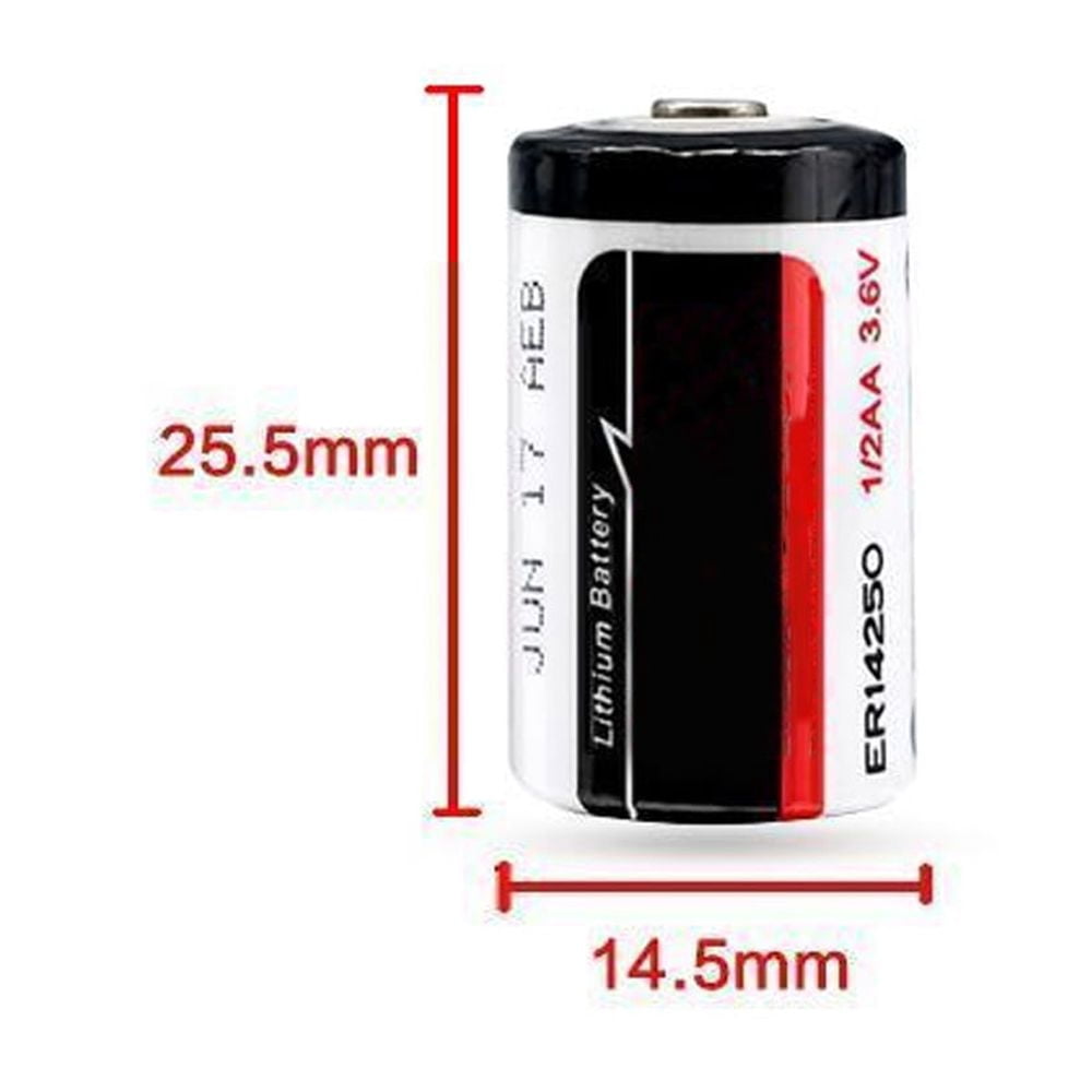 4pcs EVE ER14250 3.6V LS14250 1/2 AA Size 1200mAh Lithium Battery with Plug
