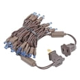 thumbnail image 3 of Novelty Lights 50 Light Blue LED Christmas Mini Light Set (Brown Wire, 11 Feet), 3 of 8