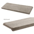 thumbnail image 4 of PURE ERA Carpet Stair Treads Ultra Plush Soft Bullnose Indoor Stair Protectors Pet Friendly Non-Slip Skid Resistant Tape Free Washable Reusable (7 Pieces, Cream Grey), 4 of 9