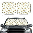 thumbnail image 2 of Haiem Bee Car Windshield Sun Shade (2 Pieces) Foldable Windshield Sun Shade Car Accessories for Truck SUV Pickup-Medium, 2 of 7