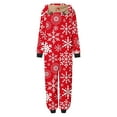 thumbnail image 5 of RYDCOT Women’S Nightwear Onesies Pajama Christmas Printed Home Wear Hoodid Pajamas Zipper Moms Jumpsuit Romper Sleepwear Sale or Clearance, 5 of 5