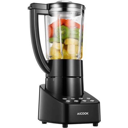 Blender Smoothie Blender 48oz Glass Jar Countertop Blender with Smart Speed Control, Stainless