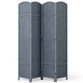 thumbnail image 3 of Jostyle 4 Panel All-Weather Room Divider Privacy Screen, Durable Folding Partition with Sturdy Pine Frame & Premium UV-Resistant Polypropylene Slate Gray, Waterproof Windproof Indoor Outdoor Use, 3 of 9