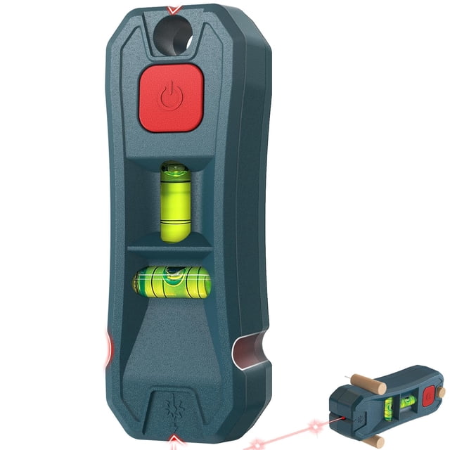 Magnetic Stud Finder with Laser Level,Hands-Free Marking Stud Finder Wall Scanner Using for Hanging Pictures & Home Renovations,Horizontal