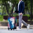 thumbnail image 3 of HELLHERO Wolf Galaxy Print Suitcase Guard Polyester Ammonia Breathable Dustproof Baggage Protective Sleeve for Family, 3 of 7