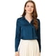 thumbnail image 1 of Camisa de trabajo de manga larga con blusa elegante con cuello en V de oficina para mujer Azul profundo S INSPIRE CHIC Camisa, 1 of 6