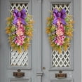 thumbnail image 6 of Zenghuiiii Spring Decoration Pendant Flowers Hanging Upside Down On Trees Large Purple Embroidered Flower Bow Door Hanging Decoration Fall Front Porch Decorations, 6 of 9