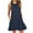 Navy, variant on ZZwxWA Womens Summer Casual Sleeveless Crew Neck Bandage Tank Dress Dandelion Printing Loose Plus Size A-line Dresses Holiday Beach Party Sundress