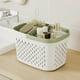 thumbnail image 1 of Cesta de lavado portátil de plástico | Organizador de baño multicolor con separación entre húmedo y seco, diseño transpirable, material grueso y duradero | Soporte para artículos de tocador de, 1 of 5