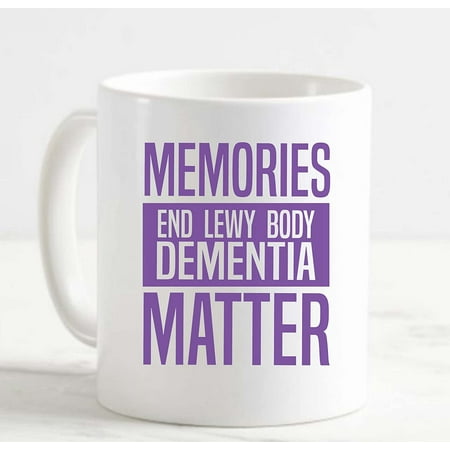 

Coffee Mug Memories Matter End Lbd Awareness Love Purple Ribbon Cure White Cup Funny Gifts for work office him her