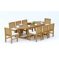 thumbnail image 4 of Grade-A Teak Dining Set: 8 Seater 9 Pc: And 8 Devon Armless Chairs Outdoor Patio WholesaleTeak #51DV2700, 4 of 4