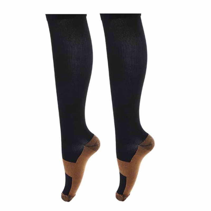 Download 20-30mmHg Sports Knee High Compression Socks Support Long ...