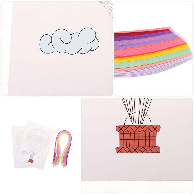 1 Set of Paper Quilling Kit Scrapbook Decoration Set Colorful Paper Strips