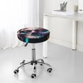 thumbnail image 6 of Salouo Modern Abstract Colorful Skull B Pattern Bar Stool Cushion Cover, Round Crease-Resistant Stretchy Dustproof Stool Seat Slipcover for Bar Round Chair-12 inch, 6 of 6