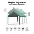 thumbnail image 3 of Hellone Carport 10'x20' Heavy Duty Steel Canopy Adjustable & Portable Garage with Roll-up Door Without Sidewall Wrap Legs for Truck Boat Car Port, Party Wedding Fairs, 3 of 5