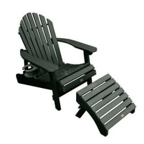 highwood® Hamilton Folding & Reclining Adirondack/Ottoman/Cup Holder