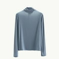 thumbnail image 1 of MeetoTime Long Sleeve T-Shirt for Women Fall Mock Neck Pullover Tops Solid Color Soft Tees Undershirts, 1 of 3