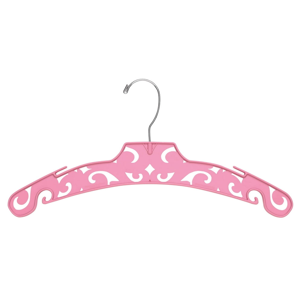 Boutique Pink Carved Plastic Dress Hangers Pack of 50