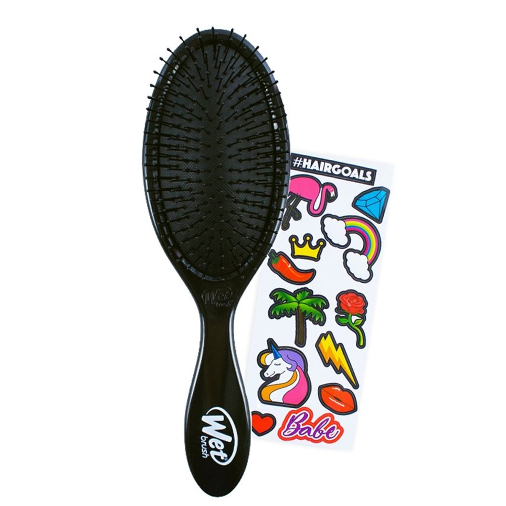 Wet Brush Original Detangler Brush with Decals Glamour Black