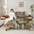 thumbnail image 4 of Castle Fairy Safari Deer Bedding Comforter Set 2pcs for Boys Girls,Abstract Vintage Camouflage Twin Comforter Sets Microfiber,Autumn Jungle Tree Branches Breathable Bedding Set,Luxury Bedroom Decor, 4 of 8