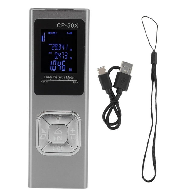 Regla electrónica, medidor de distancia, transmisión de voz precisa, pequeña regla electrónica, telémetro de mano para interiores de 164 pies