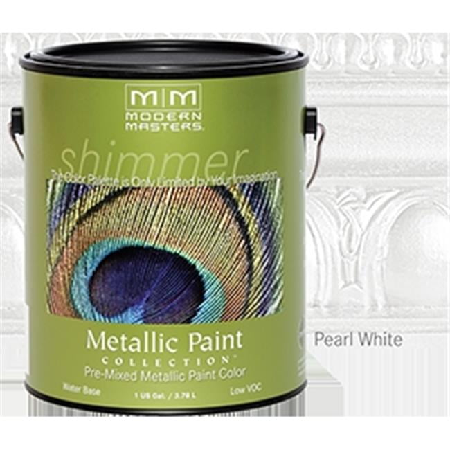MODERN MASTERS ME196 1 Gallon Pearl White Metallic Paint Sheer