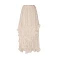 thumbnail image 3 of LWavelet Women Lace Tiered Maxi Skirt High Waist Ruffled Hem Boho Long Skirt Beige M, 3 of 7
