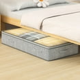 thumbnail image 7 of Tnobhg Underbed Storage Containers Maximize Space Large Capacity Clear Top Cover Reinforced Sides with Handle Sturdy Low Profile Storage Bag, 7 of 7