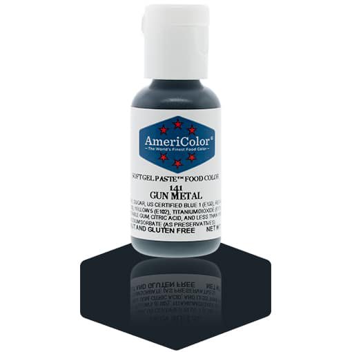 AmeriColor, Soft Gel Paste Food Color, Gunmetal .75 oz