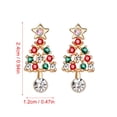 thumbnail image 2 of (2-Pack) Christmas Color Cartoon Jewelry Big Earrings for Women Cute Christmas Tree Earring Chain Christmas atmosphere Ornaments Vacation Ear Jewelry Earrings for Women, 2 of 2