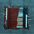 thumbnail image 1 of Ahgly Company Indoor Square Abstract Light Blue Modern Area Rugs, 8' Square, 1 of 4