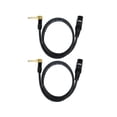 thumbnail image 1 of Audio2000's C14006BP2 6Ft 1/4" TRS Right Angle to XLR Male Cable (2 Pack), 1 of 4