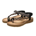 thumbnail image 3 of Sandalias planas de playa transpirables para mujer sandalias bohemias de verano zapatos para caminar al aire libre, 3 of 8