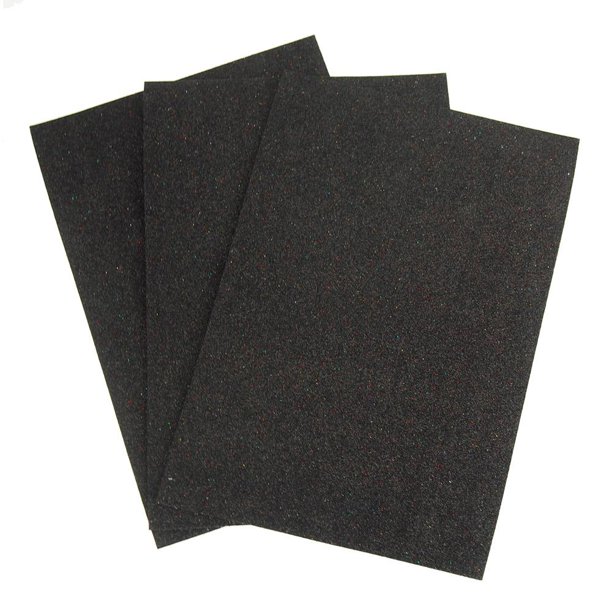 SelfAdhesive Glitter EVA Foam Sheet, 8Inch x 12Inch, 3Count, Black