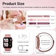 thumbnail image 3 of FPZMIU 1.83'' HD Fitness Smart Watch 3 Bands for Men Women,IP68 Waterproof Fitness Wrist Watch Compatible with iPhone Android(Pink), 3 of 7