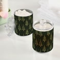 thumbnail image 2 of Yayeee 4 Pack Qtip Holder Bathroom Cotton Swab Canister with Lid Clear Dispenser Set, Hand Drawn Christmas Trees, 2 of 6