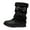 BLACK, variant on Burudani Girl's Winter Snow Boots Warm Walking Mid Calf Shoes KLOVE BLACK Size 4