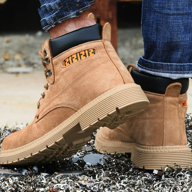 Steel Toe Cap Boots Men Women Work Boots Lightweight Work Trainers Breathable Puncture Proof 5 10.5 Walmart