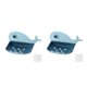 thumbnail image 2 of Kearding Jabonera sin perforar montada en la pared soporte de jabón de doble capa jabonera de esponja accesorios de baño jaboneras autoadhesivas azul claro 2piezas Kearding CBP154655, 2 of 6