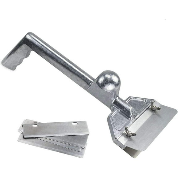 LRui Grill Scraper Heavy Duty Griddle Scraper Set with 5 Replacement Blades Flat Top Grill Accessories Griddle Cleaning Kit,for Outdoor Grill Cleaning