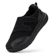 FitVille Mens Orthopedic Walking Shoes Extra Extra Wide Diabetic Shoes for Men, Black, 13 Xx-Wide
