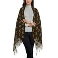 thumbnail image 2 of Honeii Halloween Pumpkins1 Print Scarf Oversized Scarf Tassel Fall Winter Thick Scarf Warm Shawl Women,Women's Scarves & Wraps, 2 of 8